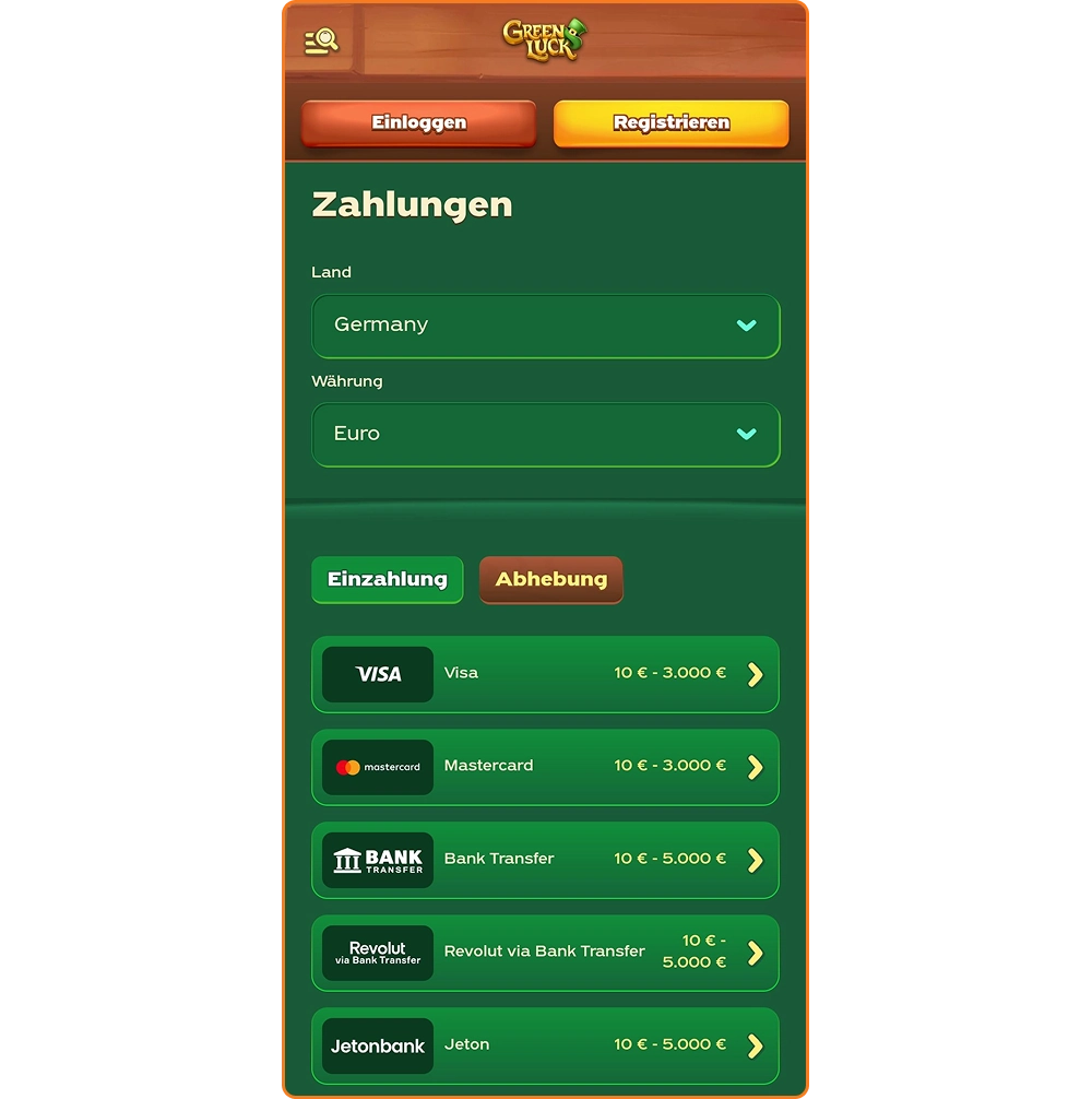 Auszahlungen im Greenluck Casino: Schnelle und sichere Geldtransfers