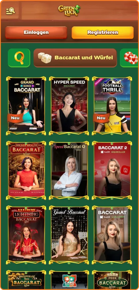 Live-Casino Baccarat