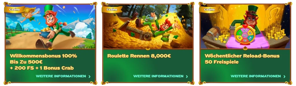 Willkommensbonus im Greenluck Casino